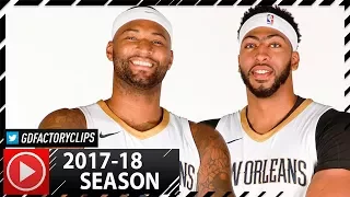 DeMarcus Cousins & Anthony Davis Full PS Highlights vs Bulls (2017.10.03) - 44 Pts, 20 Reb Total!