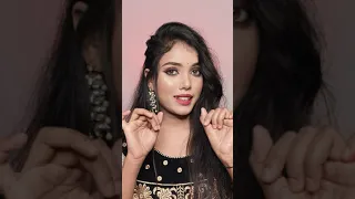 Black & Red Eye Makeup Look | Affordable Wedding Guest Makeup with Ethnic Wear | #shorts