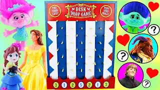 True Love Disk Drop Game w/ Belle, Poppy, Smurfette, Princess Anna, Beast, Gaston, Branch & Kristoff