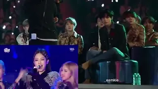 BTS reaction to BLACKPINK - ( DDU - DU DDU - DU ) ' + ' FOREVER YOUNG '