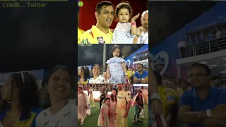 IPL 2023 : Ziva dhoni cheering his father MS DHONI ♥ during ipl match #shorts #viralvideo