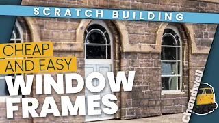 Scratch building cheap and easy window frames - the sticky label technique for model window frames