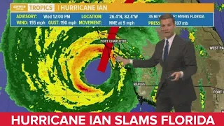 Catastrophic Hurricane Ian making landfall in Florida