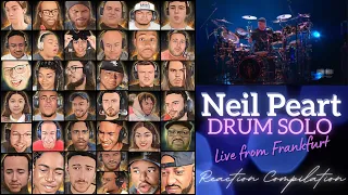 REACTION MONTAGE | Neil Peart Drum Solo - Rush Live in Frankfurt | First Time Compilation (Descrip.)