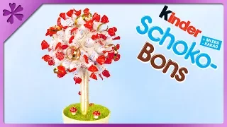 DIY Schoko-Bons candy tree for Children's Day, birthday (ENG Subtitles) - Speed up #359