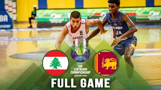 Lebanon v Sri Lanka | Full Basketball Game | FIBA U16 Asian Championship 2023