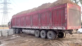 Torture on trucks? 【E3】Pure sound compilation of heavily overload trucks.extremely dangerous!