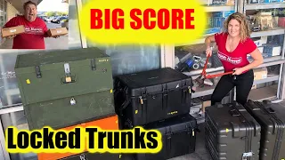 Locked Military Trunks from Abandoned Storage Wars Auction BIG SCORE