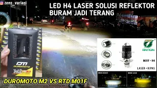 LED RTD M01F VS DUROMOTO M2 PRO‼️Test cahaya LED H4 laser