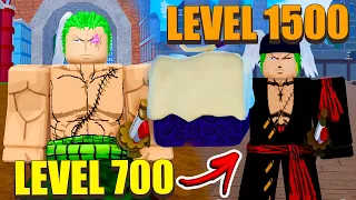 UPEI DO 700 AO 1500 NA CONTA DO MEU AMIGO NOOB SEM GAMEPASS NO BLOX FRUITS!!