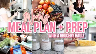 🛒🥬 WEEKLY MEAL PLAN + PREP WITH ME + GROCERY HAUL