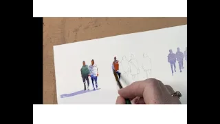 Painting simple watercolour figures