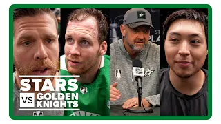 Joe Pavelski, Pete DeBoer, Radek Faksa, Jason Robertson | Stars vs. Knights Game 7 pregame interview