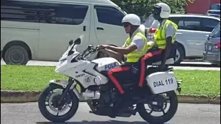 Jamaica Constabulary Force (Jamaican Police) Motorcycle Police Responding on Howard Cooke Hwy
