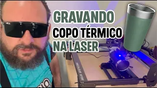 Gravando Copo Térmico - À laser na Mecolour M10 W