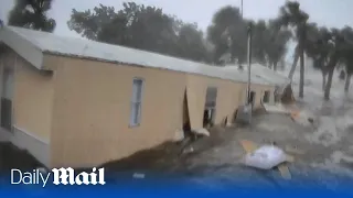 Shocking moment home gets destroyed by Hurricane Idalia in Florida