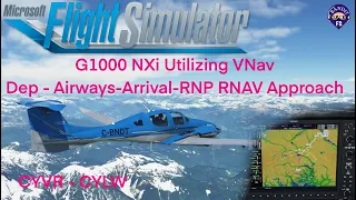 MSFS 2020 | G1000  NXi | VNAV  | Departure - Airways - Arrival - RNAV RNP Approach | Diamond DA62 |