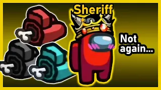 Among Us but I ACCIDENTALLY get another Sheriff Hat-Trick | Among Us Town of Us Mod w/ Friends