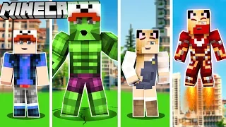 MINECRAFT - VITO HULK VS BELLA IRONMAN! (Minecraft Superhero Tycoon) | Vito vs Bella