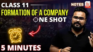 FORMATION OF A COMPANY Class 11 ONE SHOT Business studies chapter 7 | GAURAV JAIN