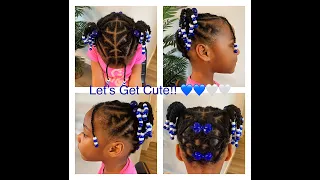 Little Girl Beautiful New Hairstyle| Cute | Cornrows #22 💙🤍💙