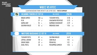 Watford Badshahs CC 1st XI v Reading Tigers CC 1st XI