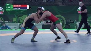 1/8 FS - 74 kg: A. NURYKAU (BLR) v. S. USUPOV (KGZ)