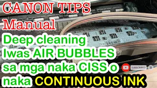 CANON IP2770 How to remove AIR BUBBLES & DEEP CLEANING