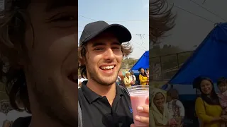 Luke Damant tries $0.25 pink drink and almost gets scammed #shorts 🇮🇳