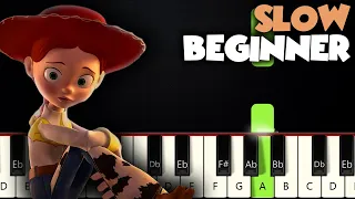 When She Loved Me - Toy Story 2 | SLOW BEGINNER PIANO TUTORIAL + SHEET MUSIC by Betacustic