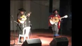 PABLO DIAZ Y MANUEL ROSA "EL BRUJO" DE MADARIAGA  EN EL ENCUENTRO SANTOSVEGANO DE PAYADORES, 2013