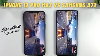 iPhone 12 Pro Max vs Samsung Galaxy A72 | Apple A14 vs Snapdragon 720G Speedtest, Comparison