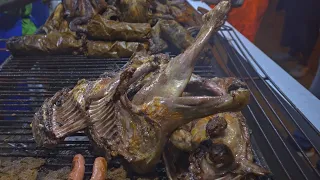 Roasting Goat Meat - Togo Street Food