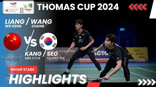[BWF] MD1 - GROUP A | KANG / SEO (KOR) vs LIANG / WANG (CHN) | THOMAS CUPS 2024