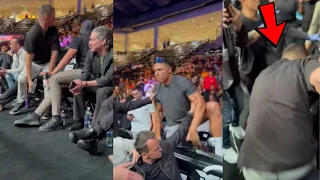 Another Angle Of Nate Diaz vs Chase DeMoor Ringside Fight! (Nate Diaz Water Bottle Incident)