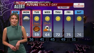 ABC-7 First Alert: Calm weekend, frightfully cold Halloween ahead