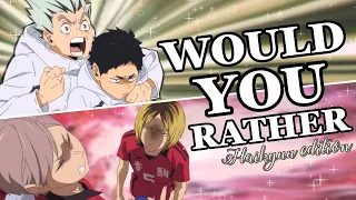 Would you rather?: Haikyuu!! edition feat. guest editor