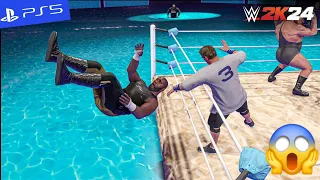 WWE 2K24 - 30 Man Water Royal Rumble Match | PS5" [4K60]