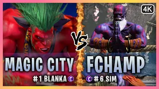 SF6 ▰ Ranked #1 Blanka (Magic City) Vs. Ranked #6 Dhalsim (Fchampryan)『Street Fighter 6』