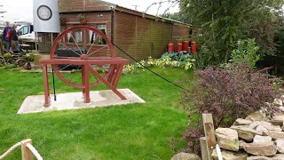 Woodend Mining Museum. Unveiling the winding wheel