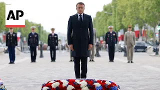 French President Emmanuel Macron leads ceremony as France marks VE Day