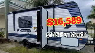 Travel Trailer FOR SALE $16,589 or ONLY $115 a Month | CrossRoads RV Zinger Lite ZR18RB