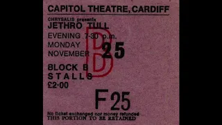 Jethro Tull - Capitol Theatre, Cardiff - 25th November 1974