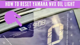 How To Reset a Yamaha NVX 155 (Aerox) Oil Change Indicator Light