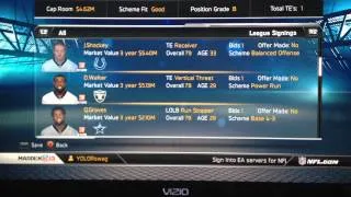 Madden 13 Connected Career Offseason Free agency