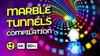 Marbles Tunnels Compilation (Loop)  | #marbles #marblerun #tunnel #blender #animation
