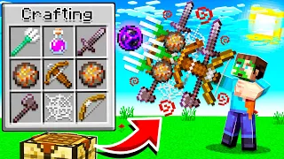 CRAFTING THE ULTIMATE MINECRAFT WEAPON! (9999x stronger)