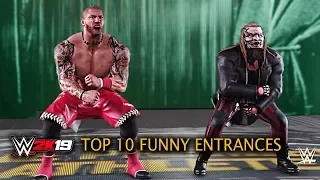 WWE 2K19 - Top 10 Funniest Entrances "GIMMICK SWAP" Lesnar, Reigns, Goldberg & More! (PS4 & XB1)