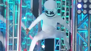 MARSHMELLO stunts at american ninja warrior show