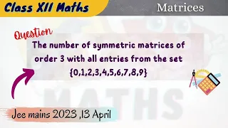 The number of symmetric matrices of order 3 with all entries from the set {0,1,2,3,4,5,6,7,8,9}